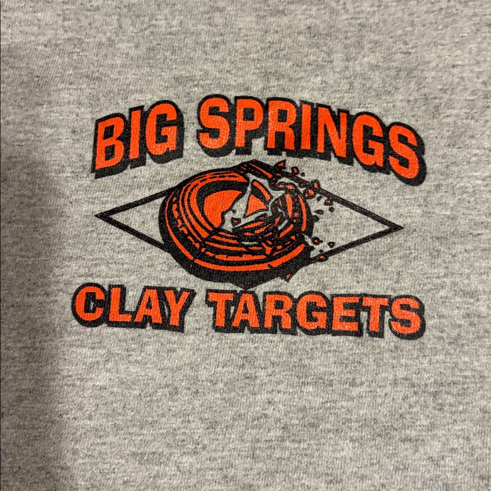 Big Springs clay targets Gray T-Shirt size medium